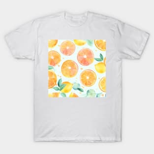 citrus grape fruit pattern T-Shirt